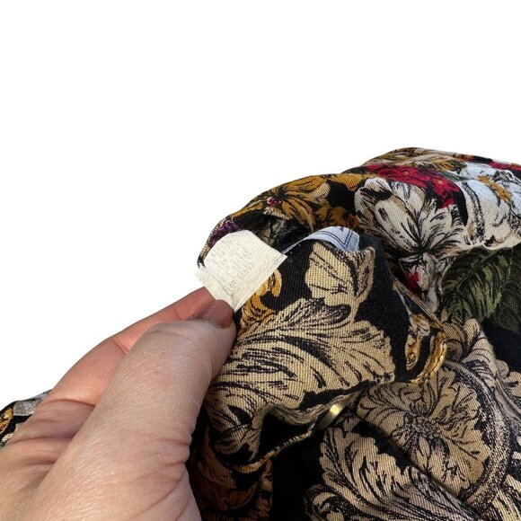 Vintage Norton McNaughton Baroque Floral Blouse Jacket Top Sz 10 - Picture 7 of 10